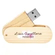 Custom Wood Swivel USB Flash Drives | https://www.bestnamebadges.com