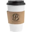 Custom Premium Embossed Natural Kraft Cup Sleeves | https://www.bestnamebadges.com