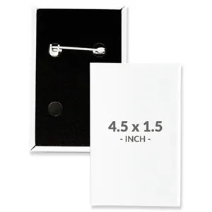 4.5 X 1.5 Inch Rectangle Custom Buttons