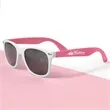 Custom White Frame Plastic Sunglasses | https://www.bestnamebadges.com