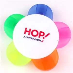 Custom Multi-Color Flower Highlighters | https://www.bestnamebadges.com