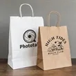 8 X 10 Inch Custom Twisted Handle Paper Shopping Bags | https://www.bestnamebadges.com