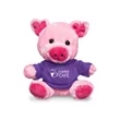 7" Plush Pig With T-Shirt | https://www.bestnamebadges.com