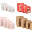 Brown Paper Gift Bags with Transparent Window | https://www.bestnamebadges.com