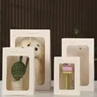 Brown Paper Gift Bags with Transparent Window | https://www.bestnamebadges.com