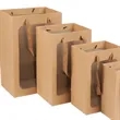 Brown Paper Gift Bags with Transparent Window | https://www.bestnamebadges.com