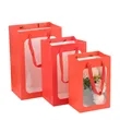 Brown Paper Gift Bags with Transparent Window | https://www.bestnamebadges.com