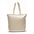Canvas Zipper Tote Bag | https://www.bestnamebadges.com