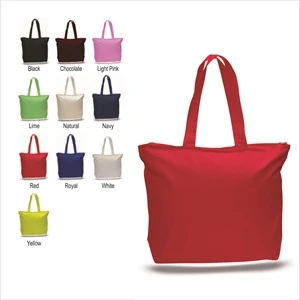 Canvas Zipper Tote Bag