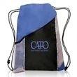 Two Color Drawstring Backpacks with Side Bottle Mesh Pockets | https://www.bestnamebadges.com