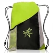 Two Color Drawstring Backpacks with Side Bottle Mesh Pockets | https://www.bestnamebadges.com