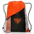 Two Color Drawstring Backpacks with Side Bottle Mesh Pockets | https://www.bestnamebadges.com
