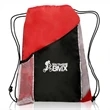 Two Color Drawstring Backpacks with Side Bottle Mesh Pockets | https://www.bestnamebadges.com