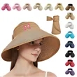 MOQ 50 Foldable Wide Brim Straw Sun Visor Hat | https://www.bestnamebadges.com