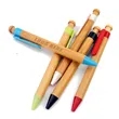 Colorful Eco Friendly Bamboo Click Pen | https://www.bestnamebadges.com