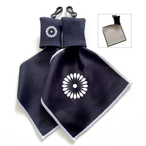 Double Sides Microfiber Clothes in Pouch with Clip Hook