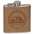 Leather Stainless Steel Flask | https://www.bestnamebadges.com