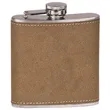 Leather Stainless Steel Flask | https://www.bestnamebadges.com