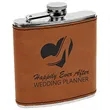 Stainless Steel Rawhide Leatherette Flask | https://www.bestnamebadges.com
