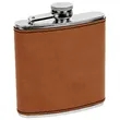 Stainless Steel Rawhide Leatherette Flask | https://www.bestnamebadges.com