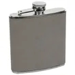 Stainless Steel Gray Leatherette Flask | https://www.bestnamebadges.com