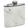 Stainless Steel Marble Leatherette Flask | https://www.bestnamebadges.com