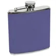 Stainless Steel Purple Leatherette Flask | https://www.bestnamebadges.com