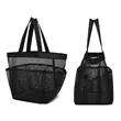 Foldable Multiple Pockets Mesh Beach Tote Bags | https://www.bestnamebadges.com