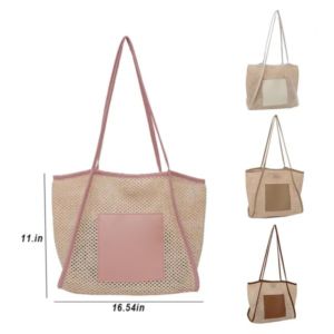 Large Straw Mesh Beach Bags