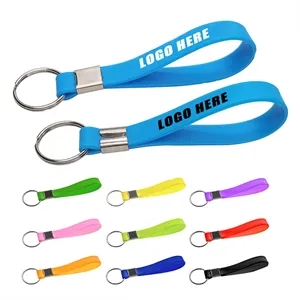 Colorful Silicone Wristband Keychain