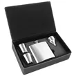6oz Stainless Steel Flask Gift Set | https://www.bestnamebadges.com