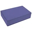 Stainless Steel Purple Leatherette Flask Gift Set | https://www.bestnamebadges.com