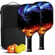 Custom Fiberglass Pickleball Paddle & Ball Set w/ Carry Bag | https://www.bestnamebadges.com