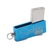 Compact Swivel Metal USB Drive with Keychain | https://www.bestnamebadges.com