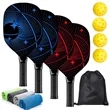 Wooden Pickleball Racket Paddle & Ball Set w/ Drawstring Bag | https://www.bestnamebadges.com