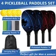 Wooden Pickleball Racket Paddle & Ball Set w/ Drawstring Bag | https://www.bestnamebadges.com