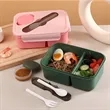 50MOQ Large Capacity Wheat Straw Lunch Box With Fork Spoon | https://www.bestnamebadges.com