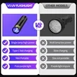 USB-C LED Rechargeable Flashlight UV Light | https://www.bestnamebadges.com