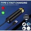 USB-C LED Rechargeable Flashlight UV Light | https://www.bestnamebadges.com