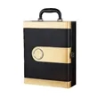 Leather Wine Bottle Box Handmade | https://www.bestnamebadges.com