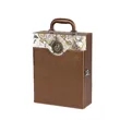 Leather Wine Bottle Box Handmade | https://www.bestnamebadges.com