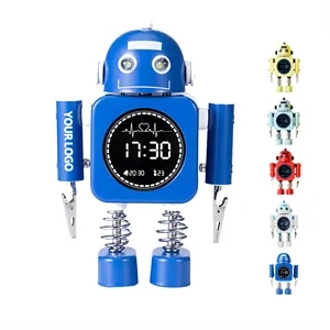 Robot Alarm With Flashling Eye And Hand Clip