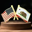 Lapel Pins, Stock States Crossed Flags | https://www.bestnamebadges.com