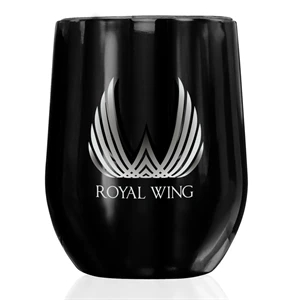 11 oz. Largo Stemless Wine Glass with Lid | https://www.bestnamebadges.com
