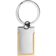 Gold Band Rectangle Shaped Metal Keychain-Full Color Dome | https://www.bestnamebadges.com