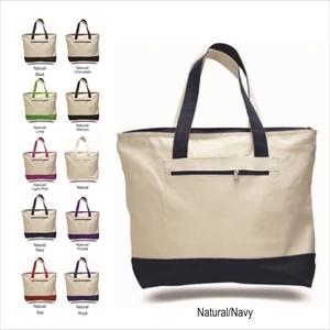 Canvas Zipper Tote Bag