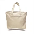 Canvas Zipper Tote Bag | https://www.bestnamebadges.com
