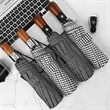 Wooden Handle Foldable Automatic Umbrella | https://www.bestnamebadges.com