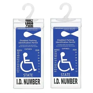 Parking Placard Holder with Large Hanger