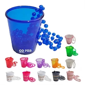 2 OZ Shot Glasses on Beaded Necklace